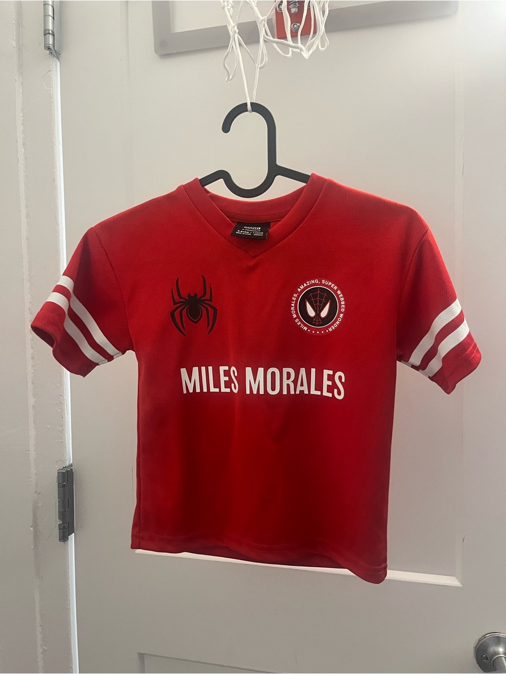Primark Red Miles Morales Graphic Short Sleeve Tee